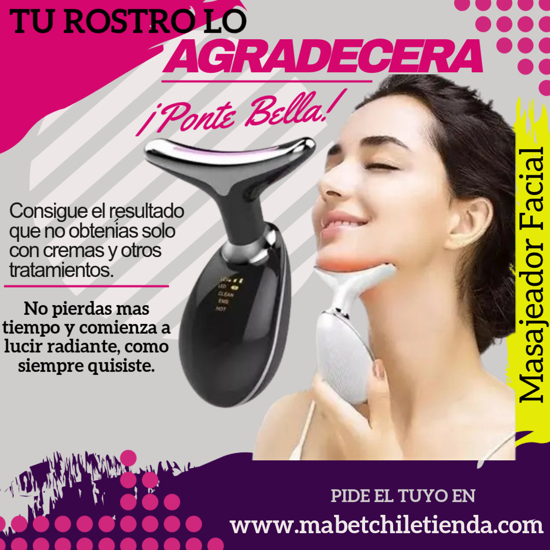 Masajeador Facial 3 en 1 Portátil