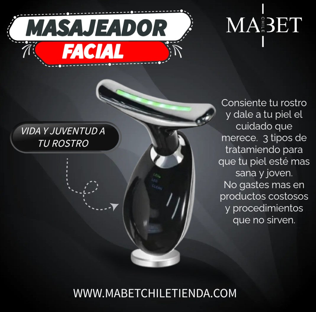 Masajeador Facial 3 en 1 Portátil
