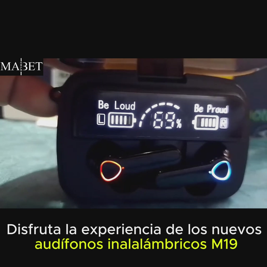 AUDIFONOS BLUETOOTH M19 LUZ LED